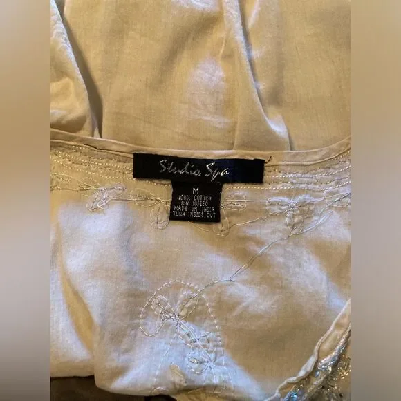 Studio Spa lightweight rhinestone ombre tunic top - Picture 9 of 10